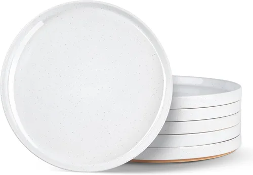 Miniatura 20 de AmorArc Juego de Platos de Aperitivo de Cerámica, Juego de 6, Platos de Gres Hechos a Mano de 21 cm para Postre, Ensalada, Aperitivo, Cena, Apto