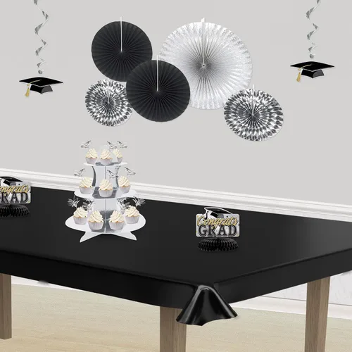 Miniatura 3 de Masterpiece Rollo de mesa de plástico (negro) Accesorio de fiesta (1 unidad) (1/paquete)
