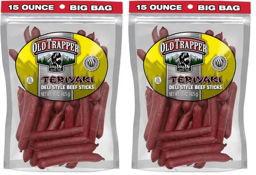 Miniatura 8 de Old Trapper Palitos de carne estilo delicatessen, sabor jalapeño, paquete de 15 onzas, palitos de carne picante, seis gramos de proteína y cero