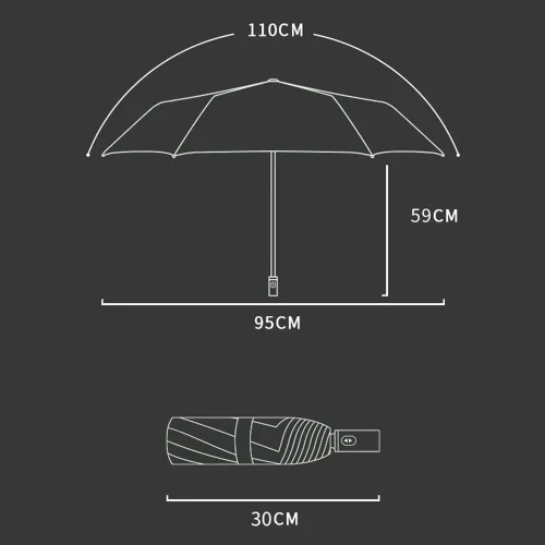 Miniatura 9 de ikasus Mini paraguas de viaje portátil compacto plegable paraguas de un botón con eje automático de acero sólido ligero paraguas de sol y lluvia