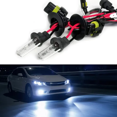 Miniatura 15 de Bombillas HID de xenón H1 AC de 35 W superbrillantes, lámpara de repuesto para faros delanteros, 10000 K, azul profundo, paquete de 2