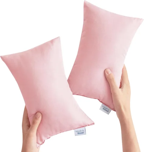 Miniatura 9 de Almohada pequeña mini para viaje, paquete de 2, 28 cm x 18 cm, almohadas pequeñas con etiqueta de nombre, para viaje y dormir, excelente almohada
