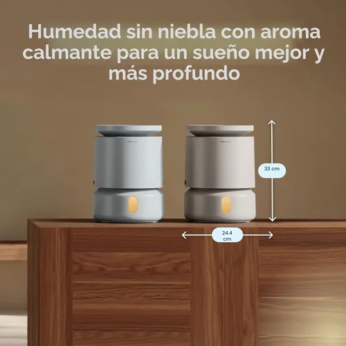 Miniatura 3 de BLUEAIR Humidificador de Habitación - DreamWell - 48 Horas Llenado Superior Sin Niebla Tecnología InvisibleMist Piedra Aromática para Aceites Beige
