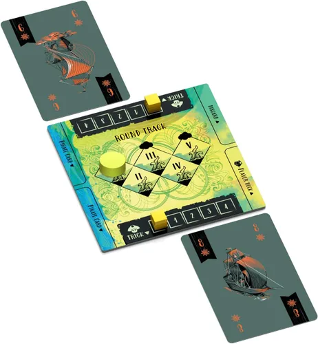 Miniatura 7 de ALLPLAY Sail Cooperative Strategy - Juego de mesa para 2 jugadores para adultos y familia, juego de cartas único para tomar trucos, límites