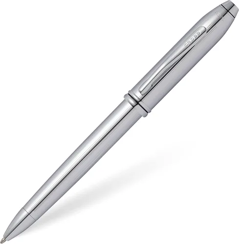 Miniatura 6 de Cross Townsend Lustrous - Bolígrafo de punta redonda, color cromado, Micro moleteado negro