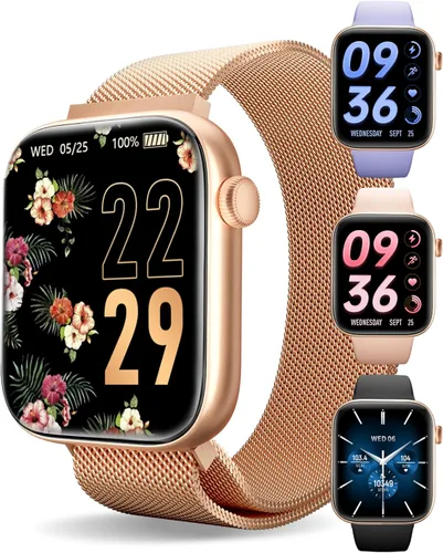 Reloj inteligente para hombres/mujeres, pantalla táctil AMOLED de 1.85 pulgadas, hacer/responder llamadas, rastreador de fitness con frecuencia