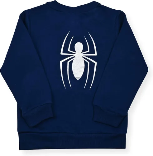 Miniatura 2 de Marvel Spiderman - Conjunto de sudadera con capucha y cremallera para niños pequeños, color azul marinorojo