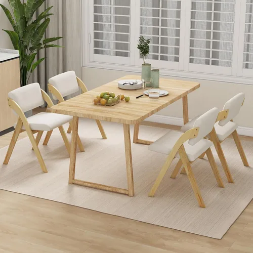 Miniatura 8 de GOFLAME Juego de 2 sillas de comedor plegables, sillas de cocina tapizadas con asiento y respaldo acolchados, sillas laterales modernas con patas