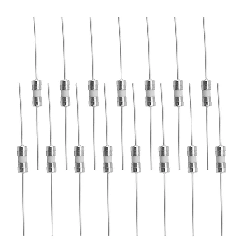 Miniatura 15 de Bettomshin 20 fusibles de plomo axial de tubo de cerámica T1A de 250 V, 0.142 x 0.394 in/0.14 x 0.39 pulgadas, fusible de fusión lenta de retardo