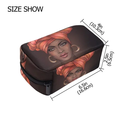 Miniatura 3 de CiCily Bolsa de maquillaje de viaje portátil bolsa de cosméticos mujer afroamericana bolsa de aseo organizador estuche de accesorios, estuche