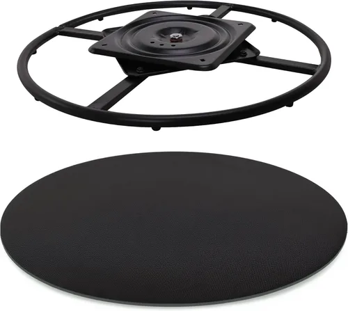 Kit de base giratoria reclinable de 24 pulgadas, soporte de anillo de silla resistente con placa giratoria de rodamiento de bolas de 360 grados de