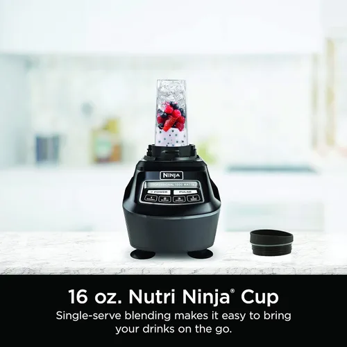 Miniatura 7 de Ninja Licuadora, procesador de alimentos, licuadora para batidos, incluye jarra, taza de batido y cuenco de 8 tazas, salsa, masa, batidos, granizado