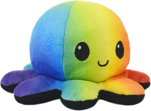 Miniatura 15 de TeeTurtle - El Peluche de Pulpo Reversible Original - Azul Claro + Azul Oscuro - Lindos Animales de Peluche Sensoriales Fidget Que Muestran Tu