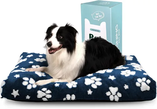 Miniatura 23 de Camas para perros grandes, bonita cama gruesa para perrera, cama mullida para mascotas con funda extraíble lavable y parte inferior antideslizante