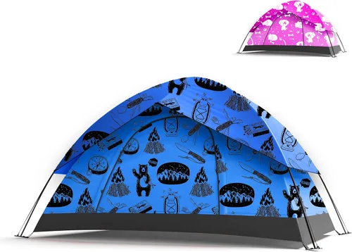 KidzAdventure - Tienda de campaña 2 en 1 para niños, tienda de campaña para niños, tienda de campaña para niños de 1 a 2 personas, tienda de campaña