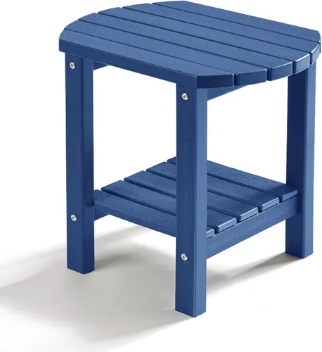 Miniatura 14 de PASAMIC Mesa auxiliar plegable para exteriores, mesa auxiliar de polietileno de alta densidad para exteriores, mesa de patio para todo tipo de clima