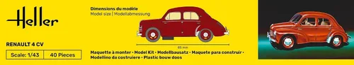 Miniatura 5 de Heller Renault 4 CV Kit de construcción de modelos de coche (21 piezas)