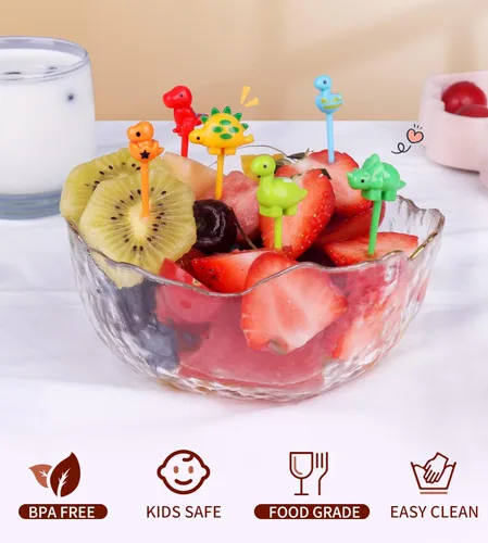 Miniatura 2 de 200 Piezas Palillos de Comida para Niños con Caja de Almacenamiento Multicolor 200pcs con caja de almacenamiento
