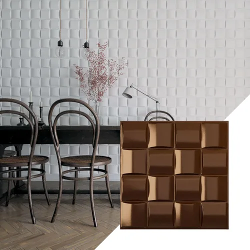 Miniatura 8 de Ekena Millwork 19 5/8 pulgadas de ancho x 19 5/8 pulgadas de alto, Baile EnduraWall decorativo 3D, óxido metálico envejecido