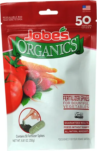 Miniatura 10 de Jobe's Organics - Palitos fertilizantes de harina de hueso, desarrollo de raíces fuertes para bulbos, tomates, rosas y otras plantas con flores, 50