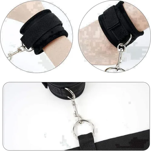 Miniatura 4 de Restricciones de muñeca y tobillo para fijar a los postes de la cama, juego sexual para correas de cama para adultos, colchón King, cuerda fuerte