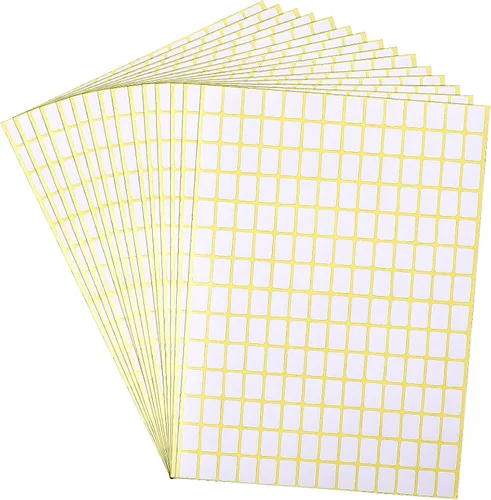 Miniatura 11 de 1260 Piezas de Etiquetas Adhesivas Blancas Mate Pequeñas Etiquetas en Blanco Removibles Etiquetas Adhesivas de Precio para Frascos Cajas Escuela
