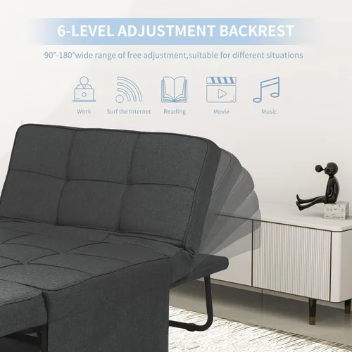 Miniatura 6 de Sofá cama plegable y multifuncional 4 en 1: otomana, cama para invitados moderna con silla reclinable ajustable para habitación pequeña o apartamento