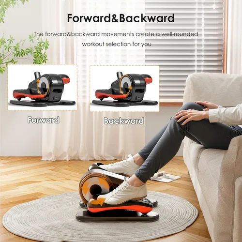 Miniatura 8 de Máquina elíptica para debajo del escritorio para personas mayores – Mini ejercitador de pedales para las piernas, compacto, silencioso y portátil