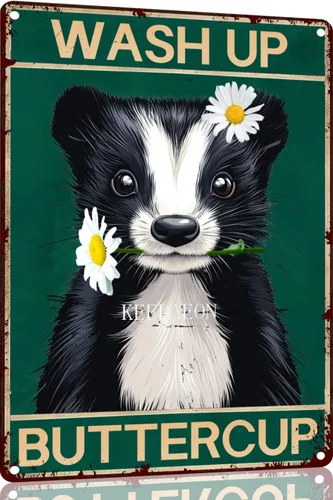 Miniatura 23 de Skunk Bathroom Wall Decor Signs Metal Aluminum Sign Remember to Wipe Bathroom Decor Weird Stuff 12x8 Inches Decor Funny Poster Funny Bathroom 8294