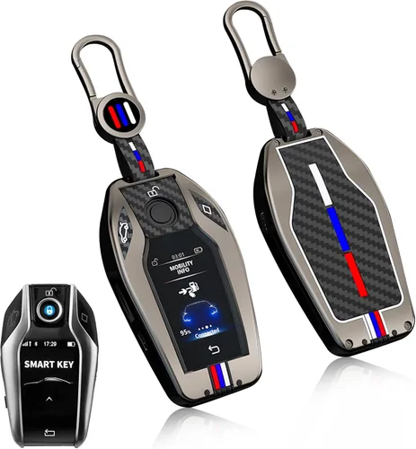 Jaronx Compatible con funda para llavero BMW de 5 pies G30 G31/6 pies G32/7 pies G11 G12/X3 G01/X4 G02/X5 G05/X7 G07/i8, pantalla táctil digital