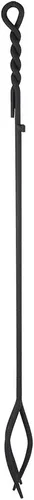 Miniatura 7 de Minuteman International Herramienta individual con mango de cuerda, pinzas para chimenea, estándar de 28 pulgadas, color negro