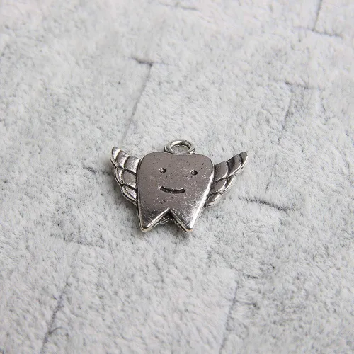 Miniatura 4 de Acxico 50 dijes de hadas tibetanos de plata para niños, 0.709 in, Plata