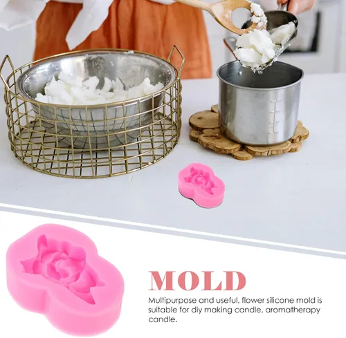 Miniatura 4 de EXCEART Diy Candle - Molde de aromaterapia hecho a mano, kit de velas de flores de rosa