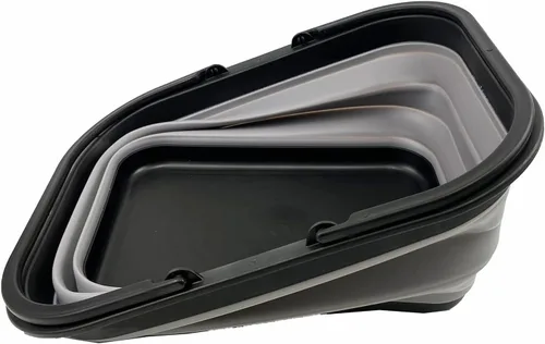 Miniatura 3 de SAMMART Tina plegable con asa de 15 litros (4 galones) – Cesta de picnic portátil – Contenedor de almacenamiento plegable para lavar platos, camping