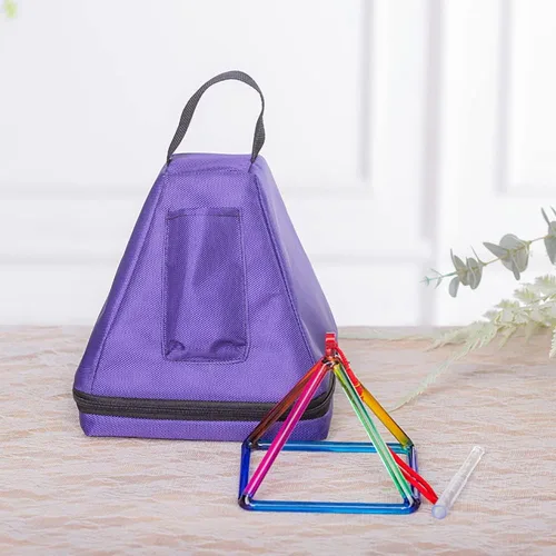 Miniatura 4 de Pirámides cantantes de cristal de cuarzo, instrumento musical de curación de sonido, con golpeador de cristal y bolsa de transporte, para meditación