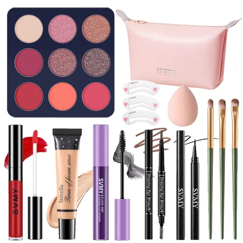 Miniatura 16 de Set de maquillaje para mujeres, kit completo de maquillaje para principiantes y profesionales, juego de maquillaje de viaje para adolescentes