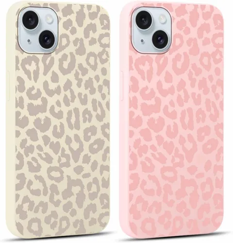 Miniatura 34 de Paquete de 2 Fundas de Teléfono Bonitas con Estampado de Guepardo para Apple iPhone 13 Pro Max de 6.7 Pulgadas, Fundas de Diseño