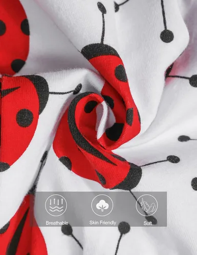 Miniatura 5 de ADIFUN Ropa de bebé niña, 4 piezas de trajes de niña recién nacida, mameluco con volantes, parte inferior acampanada, diadema, bandana, conjuntos