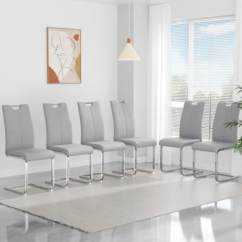 Miniatura 32 de yeag Juego de Sillas de Comedor Modernas de 2 Unidades, Sillas de Cocina y de Sala de Estar con Respaldo Alto, con Patas de Metal Cromado Dorado
