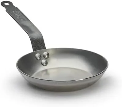 Miniatura 3 de De Buyer - 5110.18 - Estufa 'Carbon Plus' Round Lyonnaise Cup - Pluma de cola remachada - Hoja de acero blanco diámetro 7.1 in