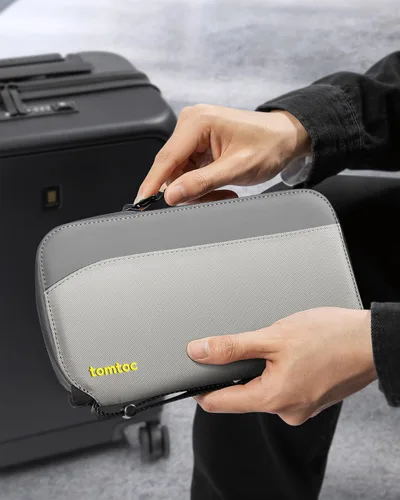 Miniatura 7 de Carteras para pasaporte T03, Gris, Cartera Rfid