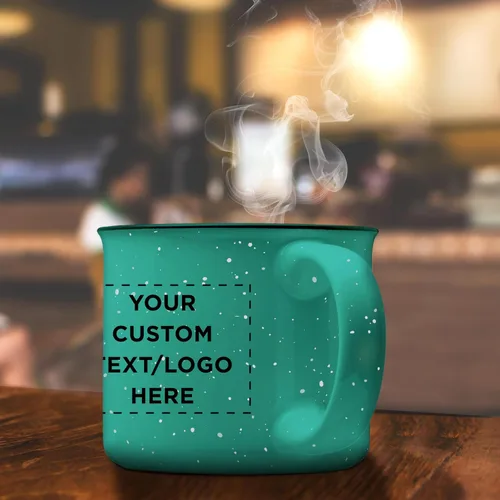 Miniatura 8 de DISCOUNT PROMOS Juego de 100 tazas de café personalizadas de cerámica para fogata, 13 onzas, paquete personalizado a granel, perfecto para té