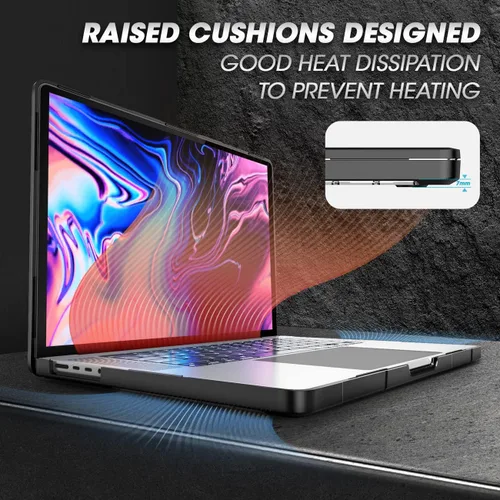 Miniatura 7 de SUPCASE para Funda MacBook Pro de 16 pulgadas 2024-2021 (Unicorn Beetle), M4/M3/M2/M1 Pro/Max A3403 A3186 A2991 A2780 A2485 Carcasa Protectora Negro