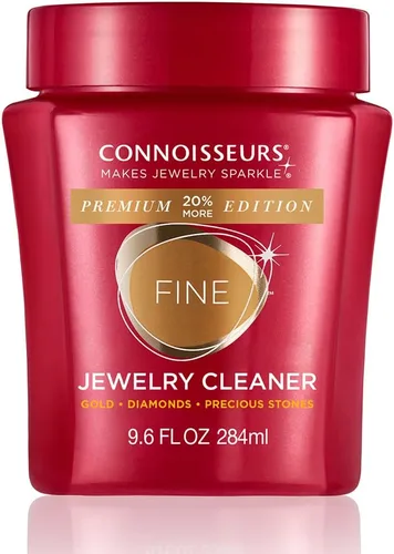 CONNOISSEURS - Limpiador de joyas Premium Edition, tamaño de 9.6 onzas. Elige entre nuestros limpiadores para joyas finas, joyas delicadas o joyería