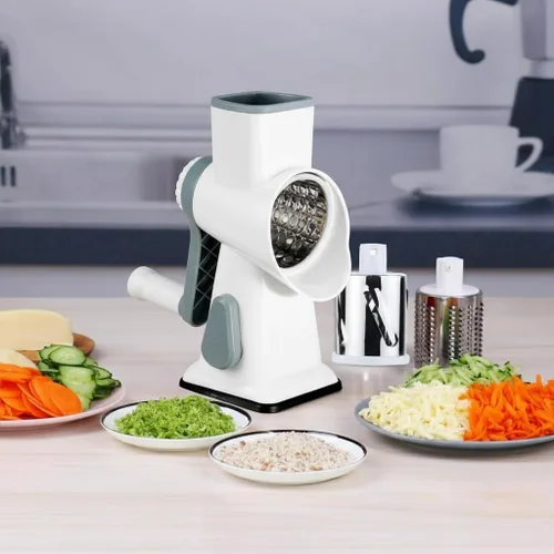 Miniatura 6 de YOUCZON Rallador Rotativo de Queso Multiusos de Acero Inoxidable Rallador de Queso - Rallador de Queso con Mango Rallado Sin Esfuerzo de Zanahorias