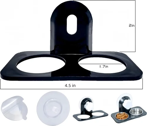 Miniatura 5 de Repisa de alimentación de Gecko con cresta [ventosa], con 10 tazas de acero inoxidable para alimentos de 0.5 onzas, cuencos de comida para reptiles