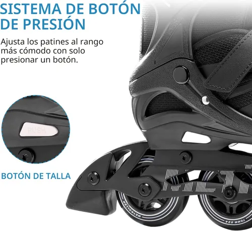 Miniatura 4 de METROLLER Patines en línea para mujeres, patines en línea ajustables para adultos, para adolescentes y niños Blanco
