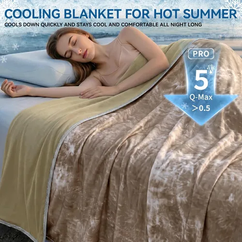 Miniatura 3 de Guohaoi Arc-Chill Q-Max - Manta refrescante para durmientes acalorados, tamaño individual de 50 x 70 pulgadas, ligera y transpirable, para sofá