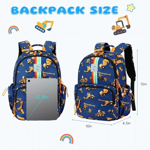 Miniatura 54 de CAMTOP - Conjunto de mochila y lonchera con estampados divertidos para niños de preescolar y primaria), Y0058-2