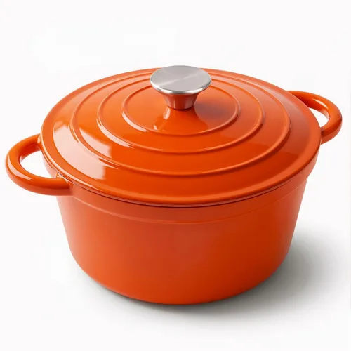 Miniatura 30 de Miereirl Olla Holandesa Esmaltada de 6.5 Cuartos con Tapa, Olla Holandesa de Hierro Fundido con Asas Dobles para Hornear Pan, Cocinar, Utensilios